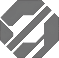 Минималистичный абстрактный логотип компании Фри Мониторинг в серых тонах на белом фоне
